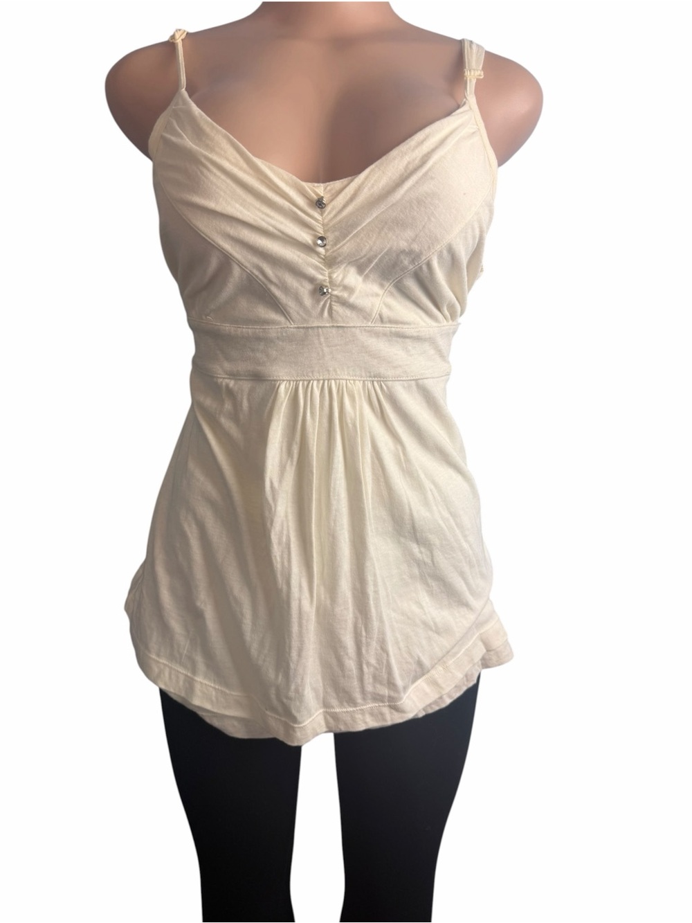 Outlooks Y2K Cream Babydoll Top